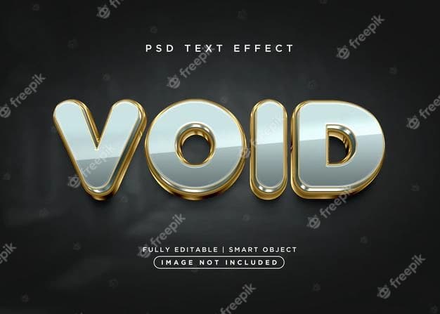 3d style void text effect 94073 445