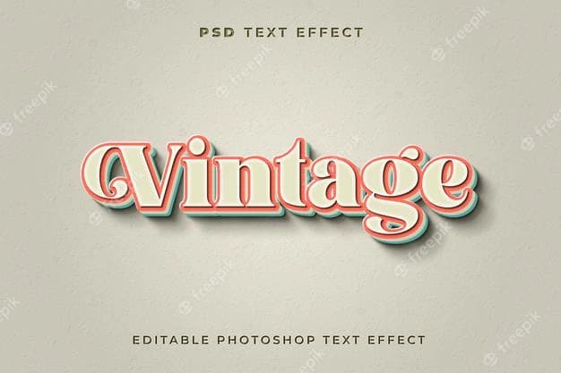3d vintage text effect template with white background 72785 512