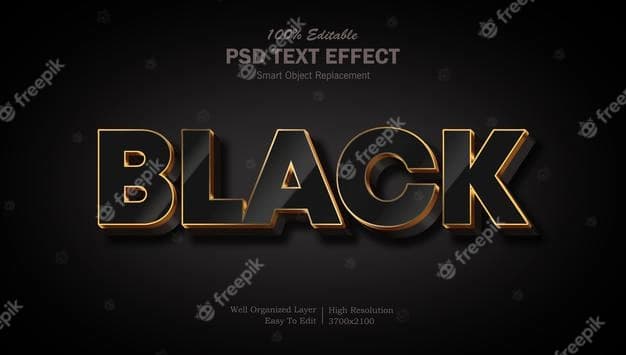 golden black 3d psd editable text effect 217382 101