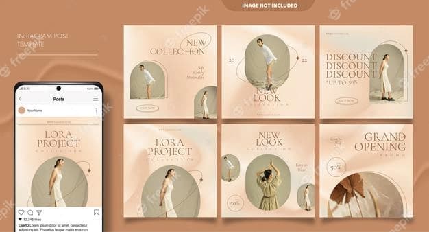 social media feed post template fashion business 123371 214