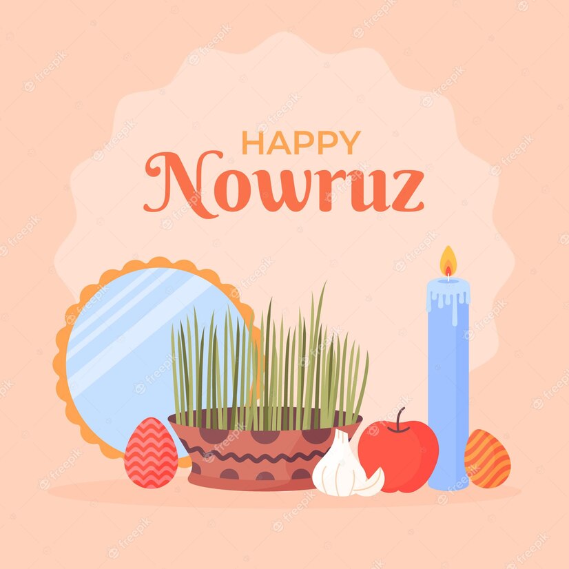 flat happy nowruz items arrangement 23 2148829162