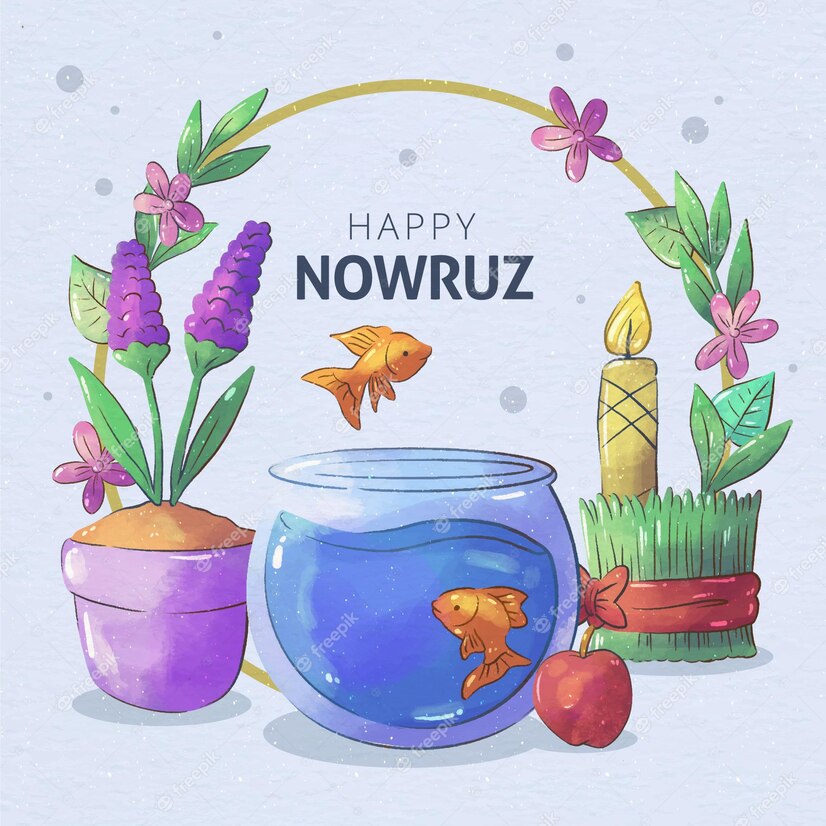 watercolor happy nowruz celebration 23 2148845828