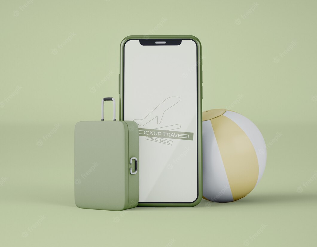 mockup screen smartphone summer trip travel concept 58466 10598