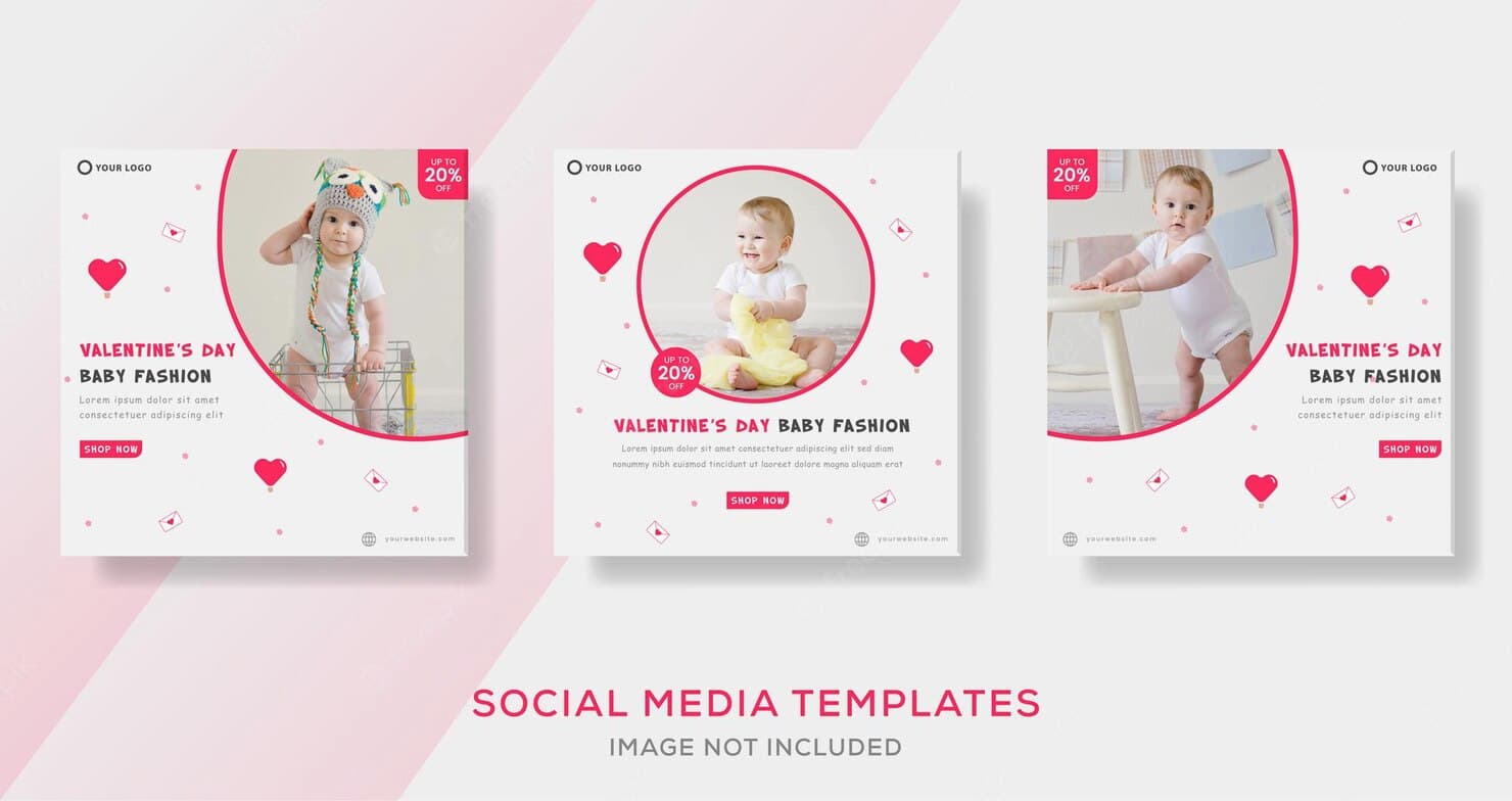valentines day fashion baby banner template 180271 369