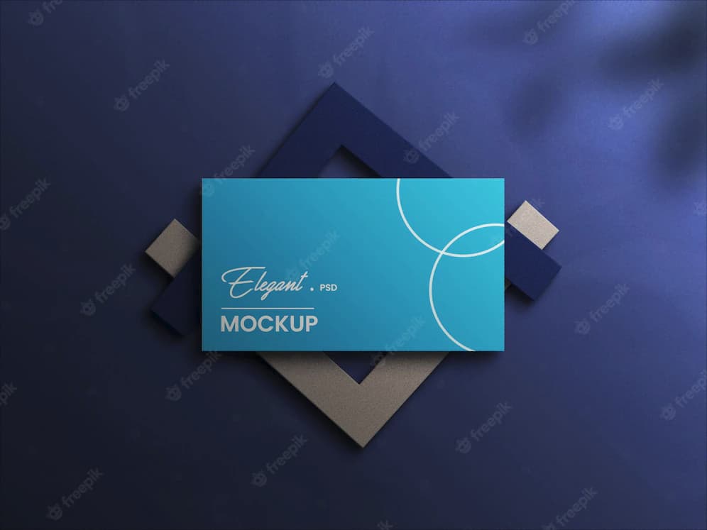 modern business card mockup with realistic top view psd mockup 490711 82