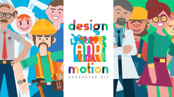 دانلود کیت طراحی کاراکتر و موشن گرافیک در افترافکت به همراه آموزش ویدئویی از ویدئوهایو - Videohive Design And Motion Character Kit