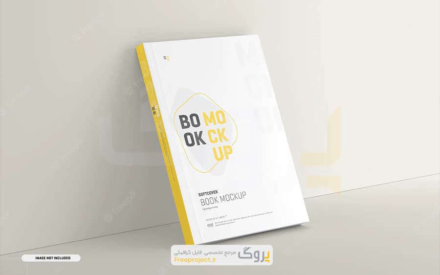 موکاپ مدرن جلد کتاب در فضایی مینیمال