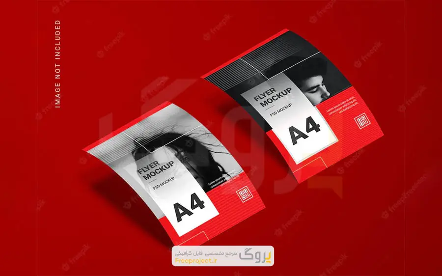 موکاپ تراکت یا پوستر A4