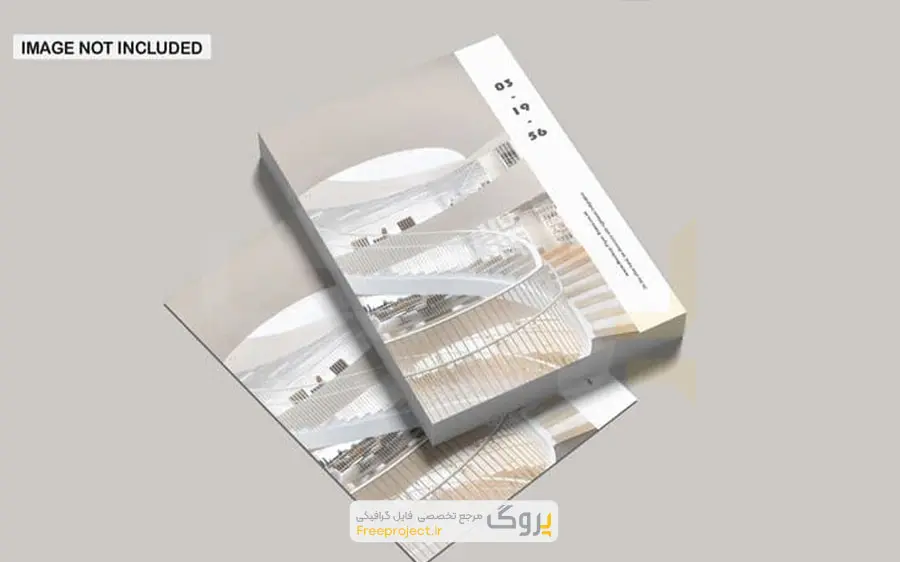 موکاپ نمای نزدیک تراکت تبلیغاتی چاپ شده
