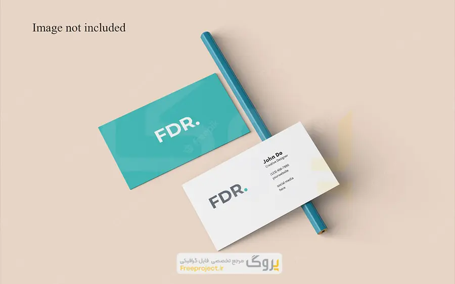 موکاپ پرسپکتیو کارت ویزیت برای برندینگ